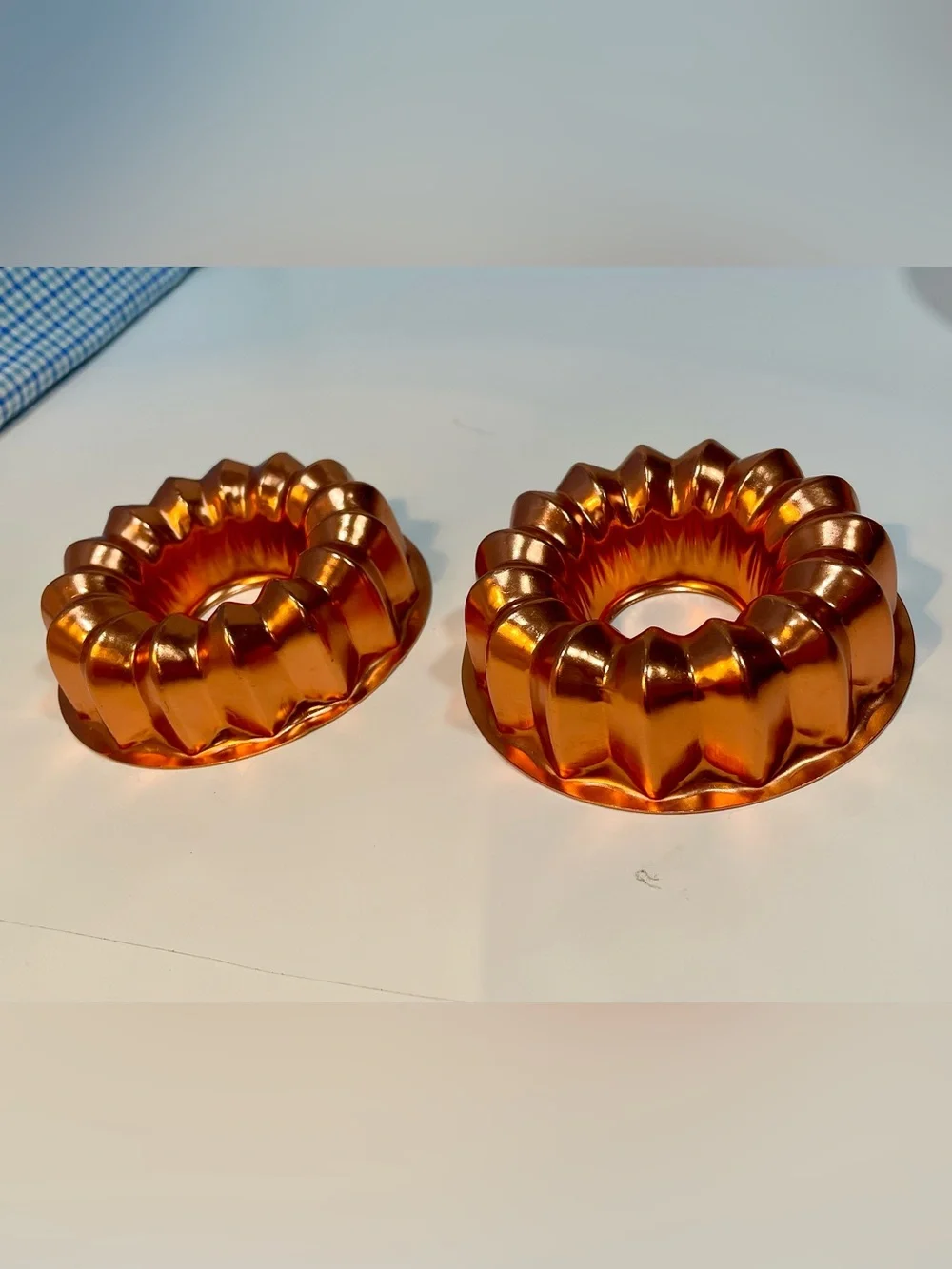 Vintage Copper Jello & Bundt Mold Set of 3 – Large Ring Mold + Mini Fluted Molds
